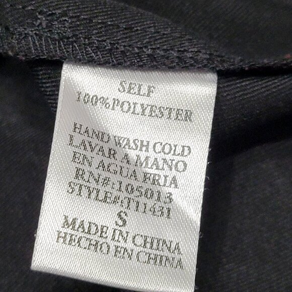 Andree by Unit Womens Long Sleeve Button Up Shirt Sz S Black Oversized Lagenlook - Picture 10 of 10